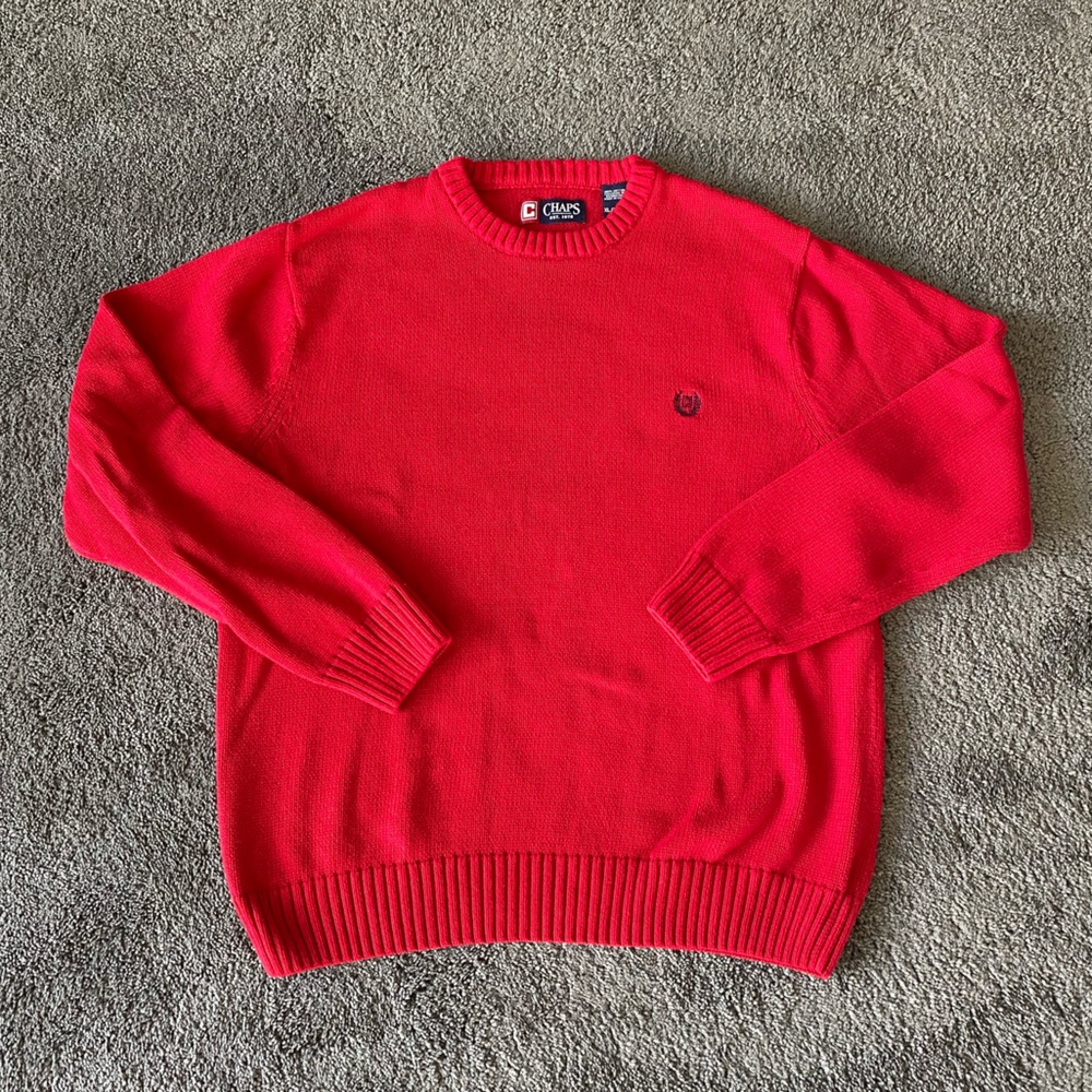 🌿Chaps Mens (XL) Red Sweater🌿